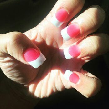 Dark Pink And White Nails, Pink Tip Nails, French Manicure, Gorgeous Nails, French Nails, Nail Tips, Dark Pink, Face Painting, Pink White