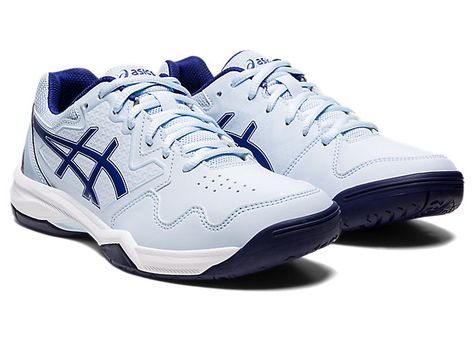 Women's GEL-DEDICATE 7 | Soft Sky/Dive Blue | Tennis Shoes | ASICS Tennis Shoes Blue, Asics Shoes Volleyball, Blue Asics, Blue Tennis Shoes, Zapatillas Nike Basketball, Handball Shoes, Asics Tennis Shoes, Sky Dive, Photographie Indie