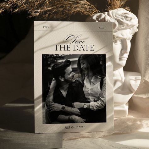 Wedding Save the Dates minimalist classic photo wedding save the date wedding save the date invitations save the date invitations template save the date invitations vintage save the date modern save the date elegant save the date invitations classic save the date invitations modern minimalist save the date black white save the date light gray Invitations Template, Classic Photo, Classic Invitation, Modern Save The Dates, Vintage Invitations, Simple Invitation, Save The Date Templates, Wedding Prints, Save The Date Card