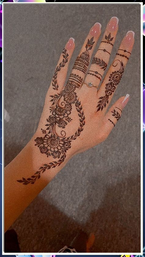 Looking for the perfect henna designs for any occasion? Check out these 13 stunning henna designs that are both trendy and unique. From intricate patterns to bold statement pieces, these designs are sure to make a statement at your next event. Whether you're looking for bridal henna or just want to add a pop of color to your look, these designs have got you covered. Explore the beauty of henna artistry today! Trendy Mehendi Designs, Mehendi Designs For Hands Unique, Henna Designs Unique, Trendy Mehndi Designs, Indian Henna Designs, Henna Designs Back, Henna Flower Designs, Unique Henna, Jagua Henna