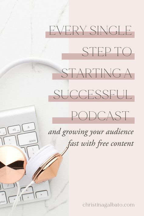 I'm sharing every single step and things you need to start a podcast. The process of starting a podcast is fairly similar to starting a blog. Although the medium in which you deliver your content is different, gaining clarity and niching down is essential before you launch your show. Let's go over the 20 steps! #podcast #businesstips Interview Format, Creative Podcast, Music Marketing, Podcast Tips, Podcast Topics, Podcast Studio, Design Podcast, Marketing Podcasts, Online Quizzes