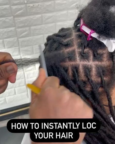 Instant Curly Locs, Before And After Instant Locs, Instant Locs Tutorial, How To Do Instant Locs, Instant Locs On 4c Hair, Instant Locs On Relaxed Hair, How To Add Dreadlock Extensions, How To Add Loc Extensions, Add Hair To Locs