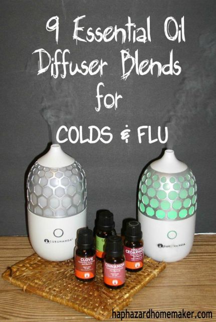 Essential Oil Diffuser Blends for Colds & Flu – Haphazard Homemaker Oil Diffuser Blends For Colds, Diffuser Blends For Colds, Essential Oil Blends For Colds, Essential Oils For Cold, Oils For Energy, Helichrysum Essential Oil, Essential Oils For Colds, Essential Oils For Headaches, Essential Oil Diffuser Blends Recipes