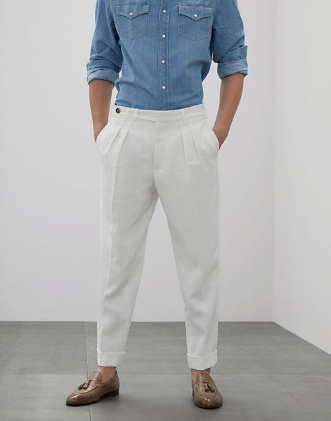 Trouser Pants Outfits, Spring Trousers, Men Pants Pattern, Man Trousers, Mens Trousers Casual, Casual Summer Pants, Formal Men Outfit, 여름 스타일, Men Fashion Casual Shirts