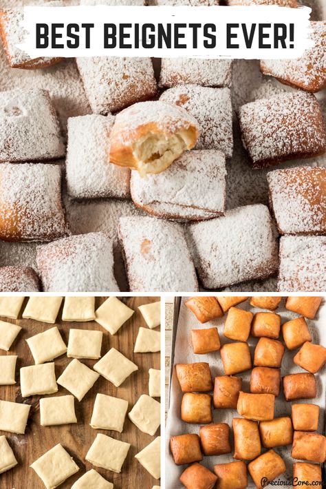 Eggless Beignet Recipe, Bengeits Recipe, Bengiets Recipe, Dessert After Fish Dinner, Bengiet Recipe, Beneights Recipe Easy, Diy Beignets, Best Beignet Recipe, How To Make Beignets At Home