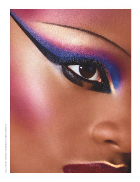 Mayowa Nicholas, 80s Eye Makeup, 1980s Makeup, Meghan Roche, Richard Burbridge, Vogue Makeup, Rock Makeup, 80s Art, 80s Makeup