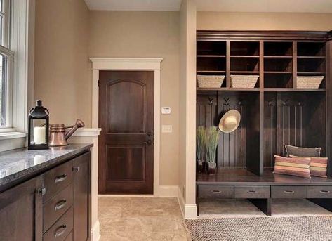 Built In Mudroom Storage (PC/Design: Christian Brothers Cabinets) Custom Laundry Room Cabinets, Custom Laundry Room, Bathroom Blinds, Modern Blinds, Living Room Blinds, Bedroom Blinds, Blinds Design, Diy Blinds, Mud Room Storage