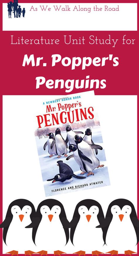 Mr Poppers Penguins Party, Penguin Unit Study, Mr Poppers Penguins Activities, Mr Poppers Penguins, Mr Popper, Literature Unit Studies, Penguin Unit, Stem Posters, 3rd Grade Books