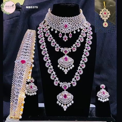 Buy American Diamond Necklace Long Haar Hipbelt Mangtika Bridal Set CZ Stone Crystal Bead High Silver Tone Indian Wedding Jewelry Dulhan Jewelry Online in India - Etsy Mangtika Bridal, Diamond Necklace Long, Elegant Statement Necklace, Ruby Diamond Necklace, Unique Wedding Jewelry, Indian Wedding Jewelry Sets, American Diamond Jewellery, Extraordinary Jewelry, American Diamond Necklaces