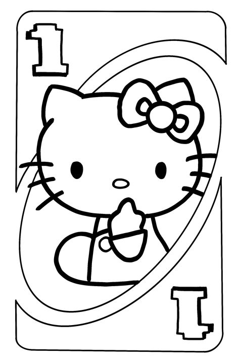 Hello Kitty And Spiderman Coloring Page, Cute Printouts, Uno Drawing, Hello Kitty Coloring Pages Printable, Hello Kitty Uno, Hello Kitty Coloring Pages, Sunflower Coloring Pages, Hello Kitty Colouring Pages, Spiderman Coloring