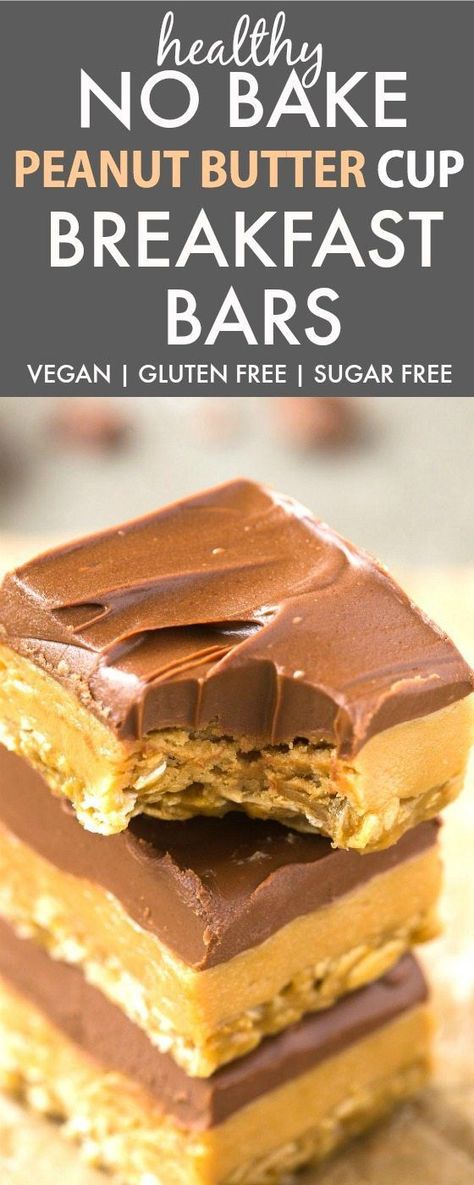 Healthy No Bake, No Bake Peanut Butter, Diy Easy Recipes, Peanut Butter Bars, Healthy Peanut Butter, No Bake Bars, Peanut Butter Cup, Gluten Free Sugar Free, Breakfast Bars