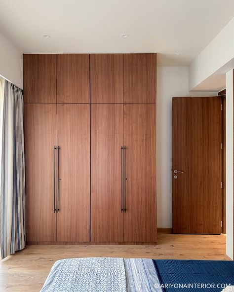 Guest Room - Bhargavi • One Brick At A Time Living Room With Lights, Room With Lights, Cupboard Ideas Bedroom, Indian Apartment, Modern Luxury Home, Great Living Room, Warehouse Project, Wooden Wardrobe Design, 90s Home