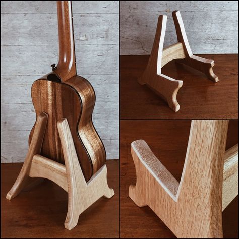 Ukulele Stand, Wood Guitar Stand, Wooden Guitar Stand, Music Furniture, Guitar Storage, Guitar Rack, Guitar Hanger, Guitar Stands, Guitar Stand