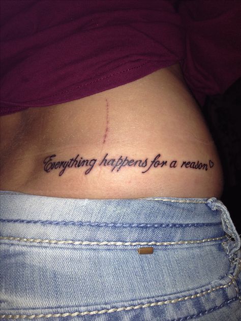 "Everything happens for a reason" tattoo Everything Happens For A Reason Tattoo, Reason Tattoo, Small Dope Tattoos, Wörter Tattoos, Coordinates Tattoo, Phrase Tattoos, Strength Tattoo, Warrior Tattoos, Writing Tattoos