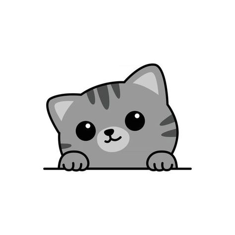 Download Cute gray cat paws up over wall cart Cute Gray Cat, Wall Cartoon, Doodle Design, Cat Doodle, Gray Cat, Cat Paws, Funny Cat, Vector Illustration, For Free