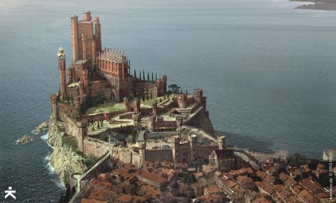 The Concept Art Behind Game Of Thrones: Season 4 Dessin Game Of Thrones, King's Landing, European Castles, Gra O Tron, Game Of Thrones Art, 다크 판타지, Fantasy City, Fantasy Castle, Fantasy Setting