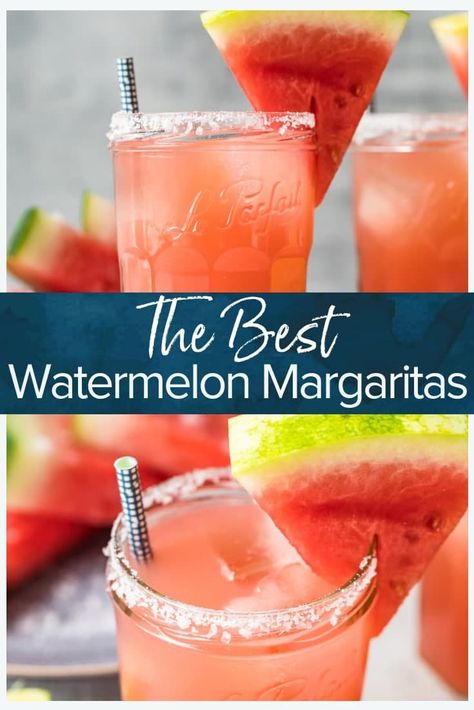 Watermelon Cocktail Recipes, Frozen Watermelon Margarita, Watermelon Margaritas, Best Watermelon, Easy Margarita Recipe, Best Margarita Recipe, Watermelon Flavor, Flavored Margaritas, Watermelon Cocktail