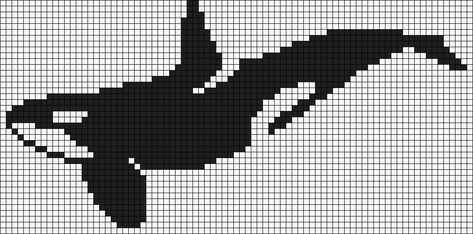 Alpha Pattern #1070 Preview added by Tykers Grid Patterns, Orca Whale, Stitch Pictures, Tapestry Crochet Patterns, Plastic Canvas Patterns Free, Mini Cross Stitch, Iron Beads, Crochet Fashion Patterns, Crochet Cross