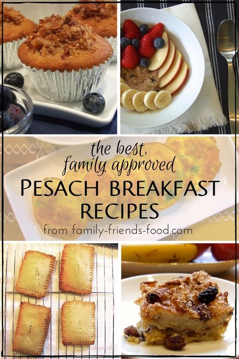 Start your Passover days right with this selection of delicious family-approved breakfasts, including pancakes, porridge, muffins and more! #Pesach #Kosher Passover Breakfast, Feast Of Unleavened Bread, Jewish Holiday Recipes, Kosher Cooking, Jewish Cuisine, Friends Food, Passover Recipes, Kosher Recipes, Frock Coat