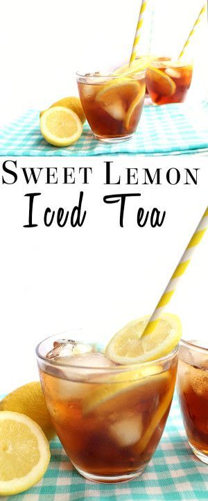 Lemon Iced Tea, Tea Drinks, Iced Tea Recipes, Sweet Lemon, Healthy Drink, Tea Recipe, Snacks Für Party, Non Alcoholic Drinks, Sweet Tea