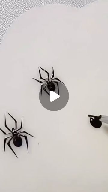 Spider On Nails, Black Widow Spider Nails, Spider Nail Art Tutorial, Halloween Nail Designs Spider, Spider Nail Designs Black Widow, Spider Nails Art Halloween, Spider Halloween Nails, Spider Nails, Spider Halloween