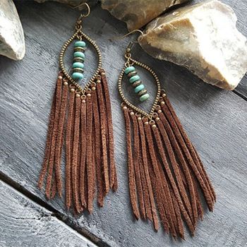 Earrings Bronze, Leather Jewelry Making, Earrings Native American, Leather Jewelry Diy, Brown Fringe, Native American Earrings, Jewelry Making Earrings, Bronze Earrings, Earrings Turquoise