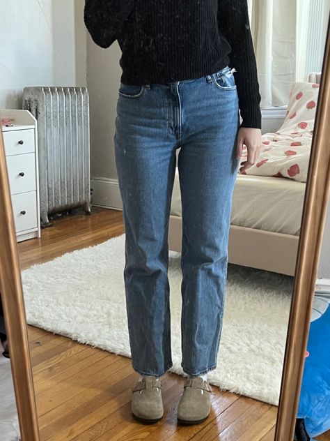 Matilda Djerf Birkenstock, Matilda Djerf Jeans, Djerf Jeans, Birkenstock Aesthetic, Djerf Aesthetic, Matilda Djerf Aesthetic, Matilda Djerf, Fall Outfit, Matilda