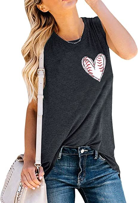 As an Amazon Associate I earn from qualifying purchases. Baseball Graphic Design, Baseball Match, Baseball Tank, Baseball Tank Top, Baseball Tanks, Heart Baseball, Mom Tank Tops, Cute Love Heart, Women Baseball