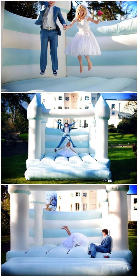 Keeping Kids Entertained at Your Wedding | PreOwned Wedding Dresses Wedding Reception Entertainment, Wedding Reception Fun, Carnival Wedding, London Bride, Unconventional Wedding, Wedding Activities, Bouncy Castle, Wedding Entertainment, Wedding Games