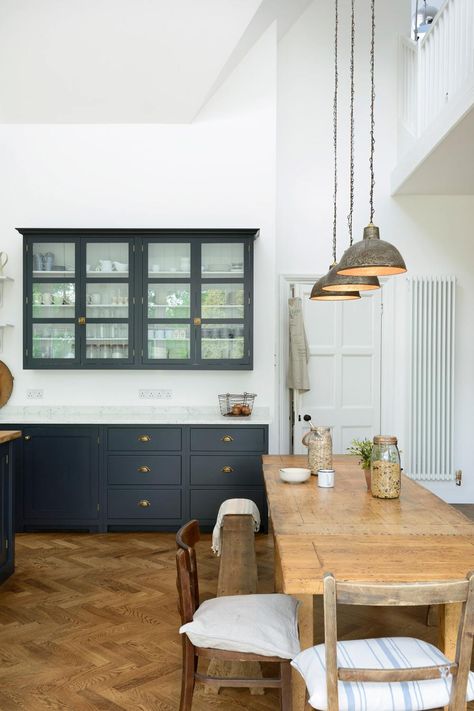 The Arts and Crafts Kitchen | deVOL Kitchens Arts And Crafts Kitchen, Wall Cupboards, Devol Kitchens, Blue Kitchen Cabinets, Shaker Kitchen, Kitchen Extension, Blue Kitchens, Kitchen Diner, Kitchen Cabinetry