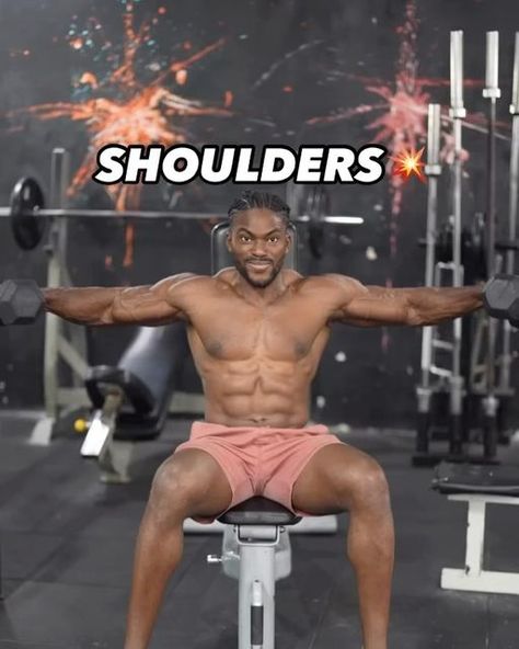 Marvin Achi on Instagram: "Want Big Shredded #shoulders?? Save & Try these 6 exercises😤  These were no joke🔥😭

This routine focuses on all sides of the delts/shoulders🥵
Don’t forget to tag & Share with a friend💪

1. 4 way lateral raises
3 X 10-12 reps

2. Alt shoulder press 
4 X 8-10 reps

3. Rear delt fly
3 sets X 15 reps

4. External rotation
3 X 8-12 reps

5. Upright row + Arnold Press
3 sets X 10-12 reps

6. Behind back shrugs
3 sets X 10 reps

Like | Share | Follow✅

👉🏿Click the link in my bio to try my app for free. Let’s work📈💪🏿 @marvinachi

#shoulderworkout #shoulder #quitsugar #inspire #fitnessblog #wellnessblogger #fitness #viralpost #upperbodyworkout #instagram #love #trendingnow #workoutmotivation #homeworkouts #explore #explorepage #fyp #fypシ #exploremore" Smith Machine Shoulder Workout, Rear Delt Fly, Delt Fly, Bodybuilding Memes, Upright Row, Arnold Press, Nutrition Motivation, Rear Delt, Lateral Raises