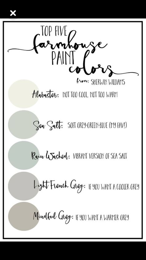 Farmhouse Paint Colors Interior, Farmhouse Paint Colors, House Paint Interior, House Color Palettes, Farmhouse Paint, Cotton Stems, Farm House Colors, Favorite Paint Colors, House Color Schemes