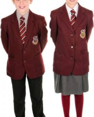 Highschool Outfits Summer, Boy Skirt, Blazer Uniform, Blazer White Shirt, School Uniform Boys, School Blazer, School Trousers, Dark Grey Skirt, Maroon Blazer