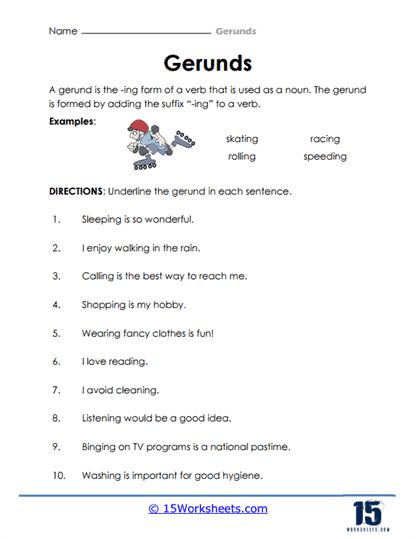 Hunting for Verbs in Disguise Worksheet - 15 Worksheets.com Identify Verbs Worksheet, Underline The Verbs Worksheet, Gerunds Worksheet, Verb Forms Worksheet, Being Verbs Worksheet, Determiners In English Grammar Worksheet, Language Proficiency, Life Changing Books, Sentence Structure