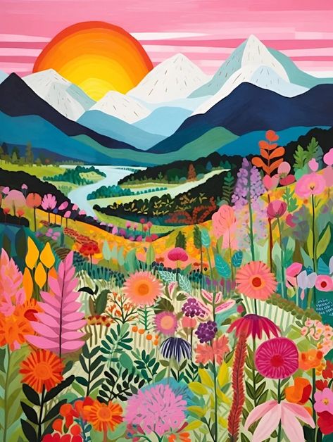 Colorful Mountains, The Joy Of Painting, Hur Man Målar, Matching Paint Colors, Paint By Numbers, Gifts For An Artist, Paint By Number Kits, Vibrant Art, Art Kit