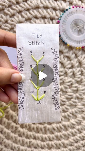 Py on Instagram: "Fly stitch tutorial🫶🏻 . . . #trending#trendingreels#embroidery#embroideryart#embroidered#handmade#reelsinstagram#reels#reel#reelitfeelit" Fly Stitch Tutorial, Fly Embroidery Stitch, Embroidery Fly Stitch, Fly Stitch Embroidery, Fly Stitch, Embroidery Stitches Beginner, Peacock Painting, Stitch Tutorial, Folk Embroidery