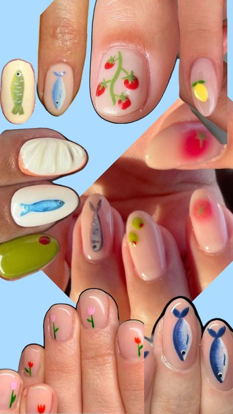 Pigeon Nails, Goose Nails, Quirky Nail Art, Nail Vibes, Nice Nails, Digital Closet, Cute Nail Art, Nails Inspo, Fun Nails