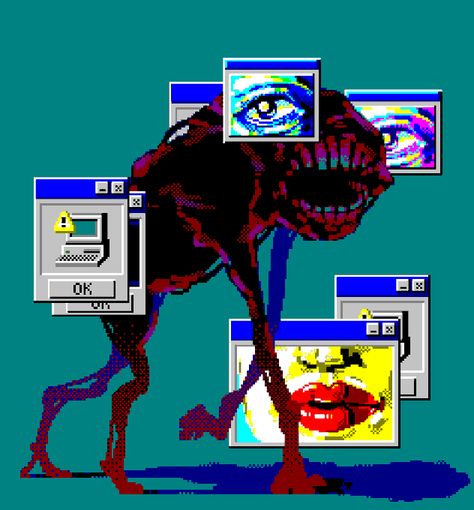 Tweets liked by Bep Bep Beppy (@BellyBelting) / Twitter Weird Pixel Art, Pixel Space Art, Alien Pixel Art, Trippy Alien Art, Pixel Art Sci Fi, Arte Peculiar, Cool Monsters, Monster Concept Art, Scary Art