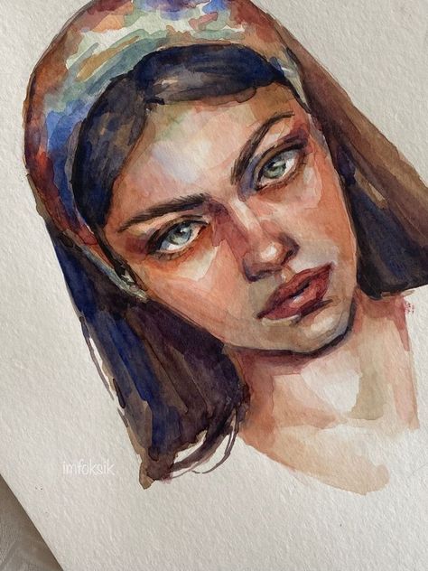 Watercolor Face, Watercolor Art Face, Watercolor Portrait Painting, Arte Inspo, Art Drawings Sketches Creative, You Have No Idea, Hand Art Drawing, Art Inspiration Painting, Painting Art Projects