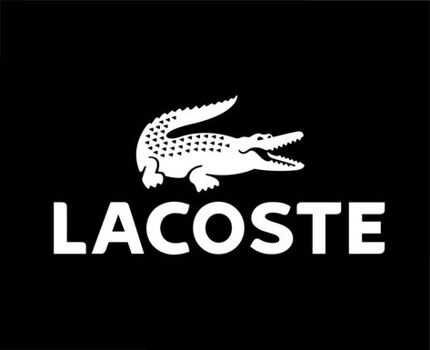 Lacoste Brand Logo Symbol White Design Clothes Fashion Vector Illustration With Black Background Fashion Vector, Logo Symbol, Design Clothes, White Design, Black Background, Black Backgrounds, Brand Logo, Vector Art, Vector Illustration