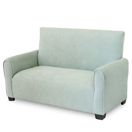 Isabelle & Max™ Burchette Kids Club Sofa | Wayfair Playroom Sofa, Playroom Reading Nook, Toddler Sofa, Club Sofa, Kids Couch, Sofa Blue, Small Couch, Youth Furniture, Church Nursery