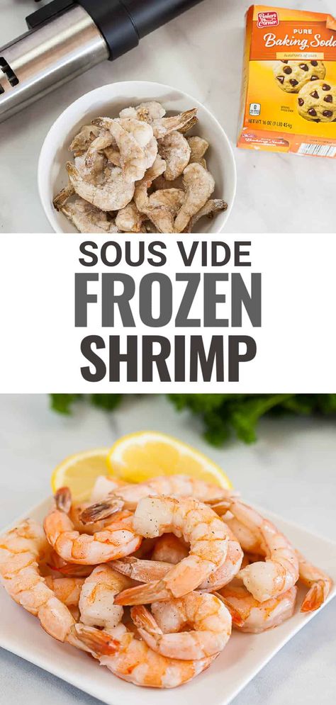 Sous Vide Fish Recipes, Shrimp Sous Vide, Anova Sous Vide Recipes, Sous Vide Shrimp, Sous Vide Shrimp Recipe, Sous Vide Recipes Beef, Sous Vide Cooking Times, Sous Vide Salmon, Frozen Cooked Shrimp