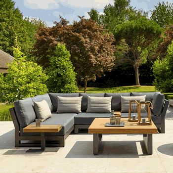 Aluminium Garden Furniture, Luxury Outdoor Furniture, Beach Lounge, Corner Sofa Set, Outdoor Sofa Sets, Teak Coffee Table, Teak Table, Garden Furniture Sets, Coffee Table Square