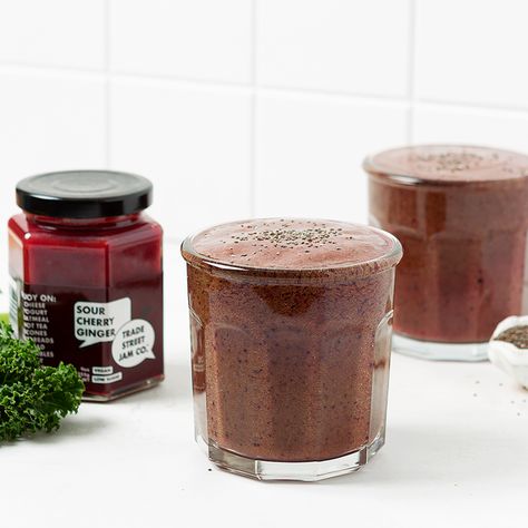 Sour Cherry Green Smoothie - Trade Street Jam Co. Leftover Stuffing Waffles, The Perfect Sandwich, Strawberry Chia Jam, Ginger Jam, Perfect Sandwich, Berry Parfait, Cranberry Jam, Fried Chicken And Waffles, Honey Yogurt