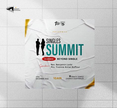 Simple “Singles Summit” flyer design Summit Flyer Design, Social Media Design Graphics, Design Graphics, Media Design, Lives Matter, Social Media Design, Flyer Design, Social Media, Media