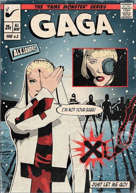 Vintage Comic Cover, Lady Gaga Judas, Comic Cover Art, Saga Comic, Lady Gaga Artpop, The Fame Monster, Comic Cover, Vintage Comic Books, Vintage Comics