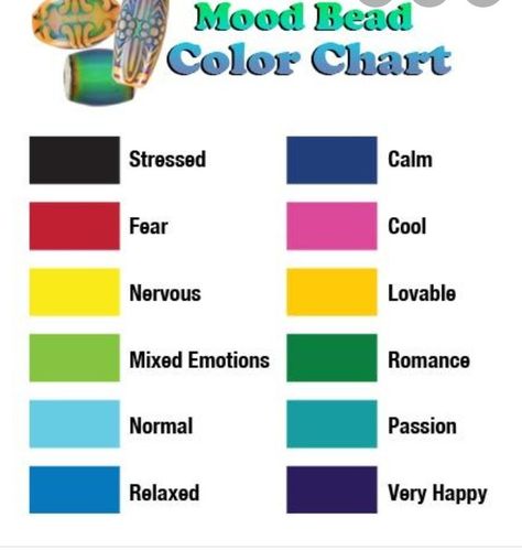 Mood Ring Color Chart, Mood Ring Color Meanings, Necklace Chart, Celtic Symbols And Meanings, Mood Ring Colors, Rings With Meaning, Recreation Therapy, Be Content, What To Do When Bored