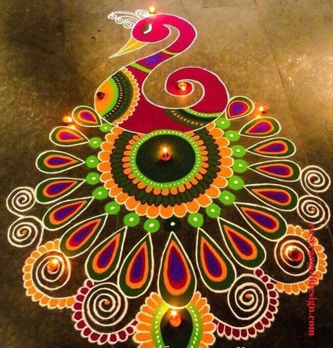 Aesthetic Rangoli, Rangoli Designs For Competition, Designs Aesthetic, New Year Rangoli, Diwali Design, Peacock Rangoli, Rangoli Designs Photos, Rangoli Designs Simple Diwali, Rangoli Designs Latest