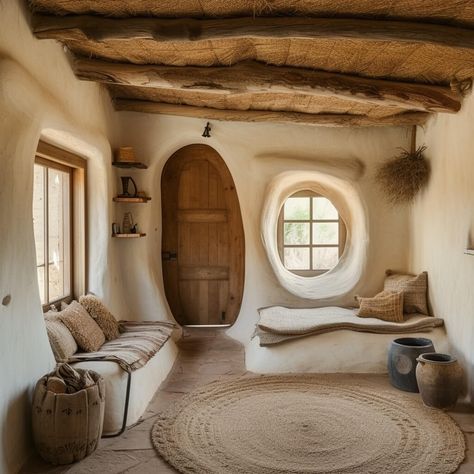 Cob House Interior, Adobe Home, Earthship Home, Thatched House, Mud House, Cool Tree Houses, Natural Homes, Adobe House, Underground Homes