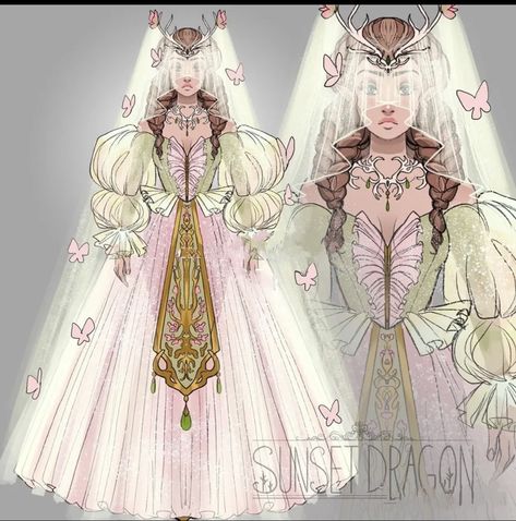 Feyre Wedding Dress, Spring Court Dress, Feyre Acheron, Feyre Wedding, Court Wedding Dress, Spring Court, Court Wedding, Court Dresses, Fantasy Costumes